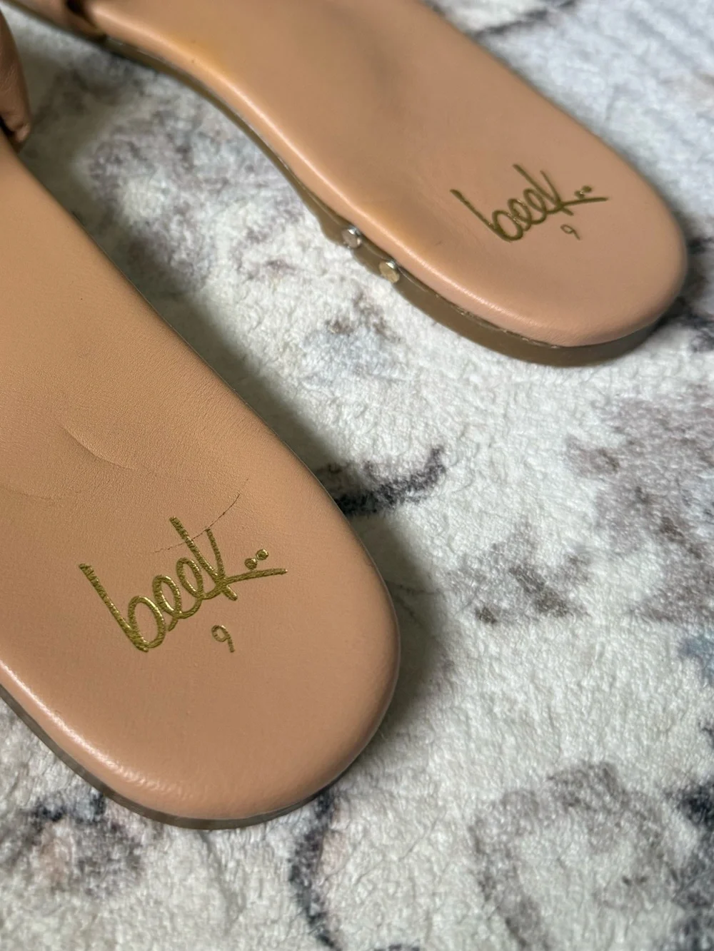 Beek Tan Padded Slide Sandals